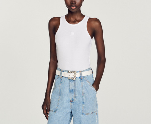 Sandro women white knit logo - knit,