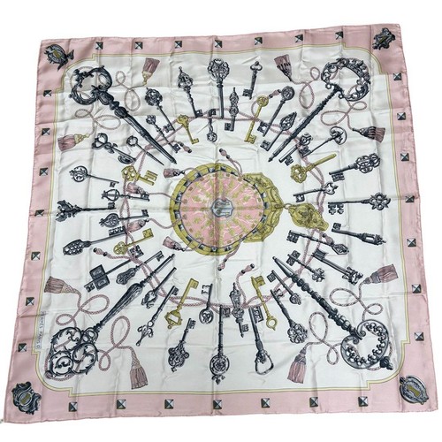 Hermès key motif silk twill - hermès,
