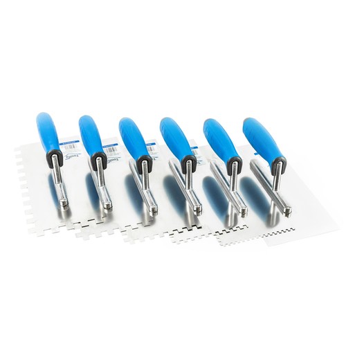 Notched trowel set 6pcs - trowel,