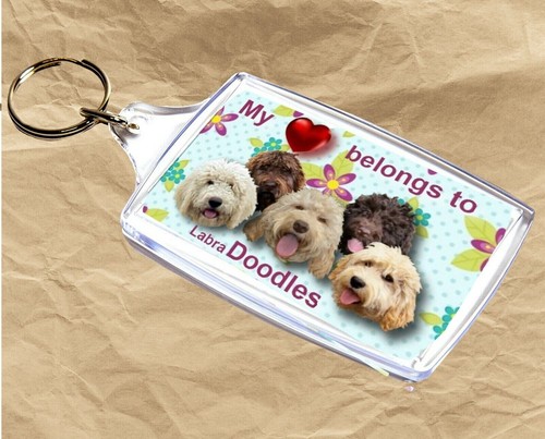 Labradoodles gift dog keyring - gift,