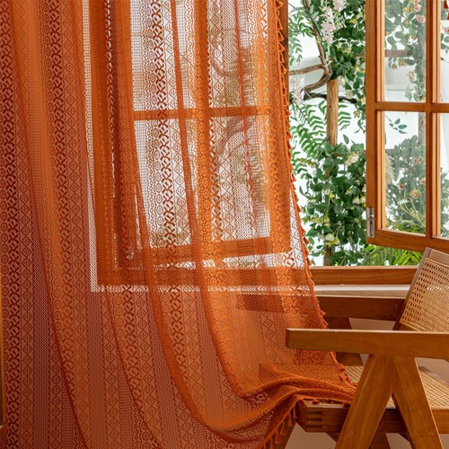 Boho sheer curtains - boho, inch