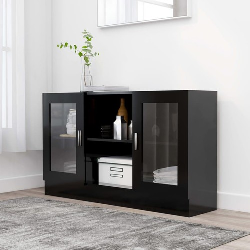 Black vitrine cabinet - black,