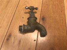 OLD BRASS GARDEN TAPS  Ref124