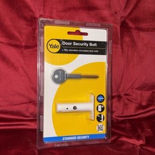 YALE Door Security Bolt White Finish Key Operated Concealed Door Bolt P-M444-WE