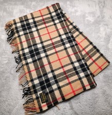 Heavy Knit Blanket Picnic Throw Rug Tartan 100% Wool Made In UK 55" Wide