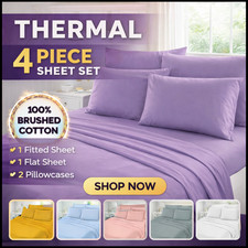 Sheets Set Thermal 4Pc Brushed