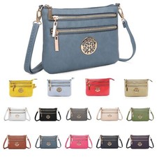 Ladies Women's Designer Casual Across Body Bag Zipper Messenger Shoulder Bag