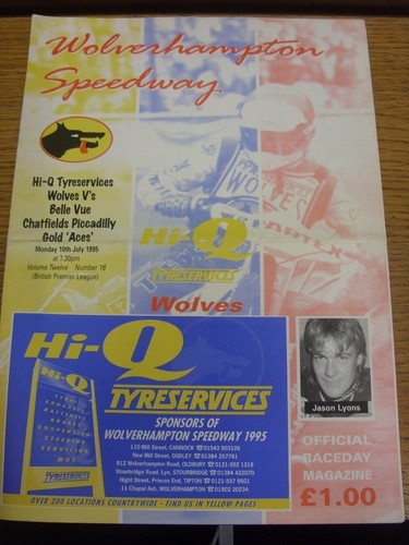 1995 speedway programme - speedway,