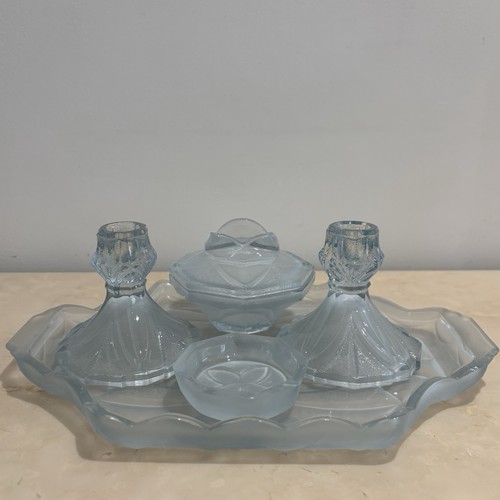 Vintage 1930s art deco blue - art,