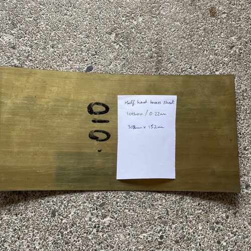 Half hard brass sheet - half,