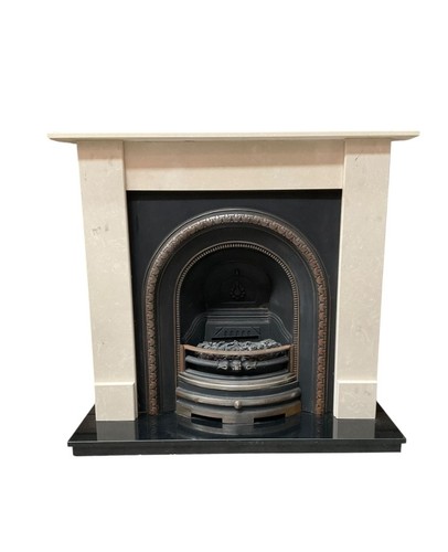 Victorian cast iron fireplace - iron,