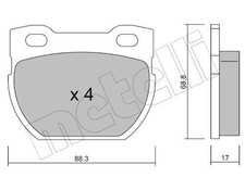 22-0354-1 BRAKE PAD SET, DISC BRAKE METELLI