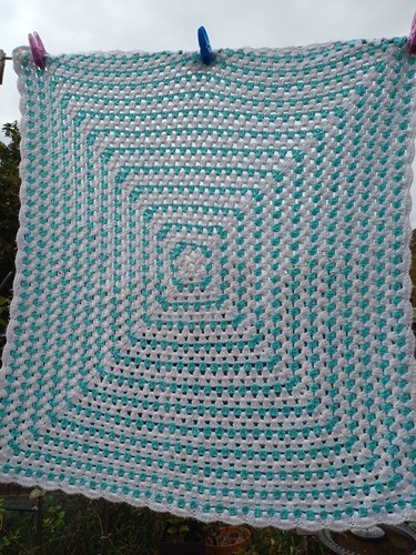 Hand crochet blue - &, baby