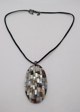 Necklace large oval mosaic of
