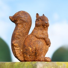 Squirrel Rustic Garden Statue