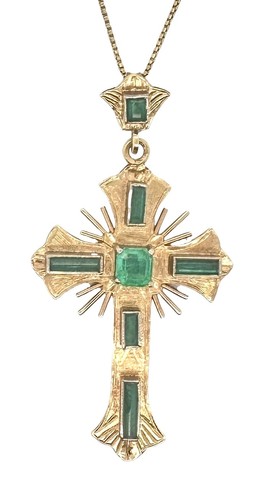 18ct gold colombian emerald - 18ct,