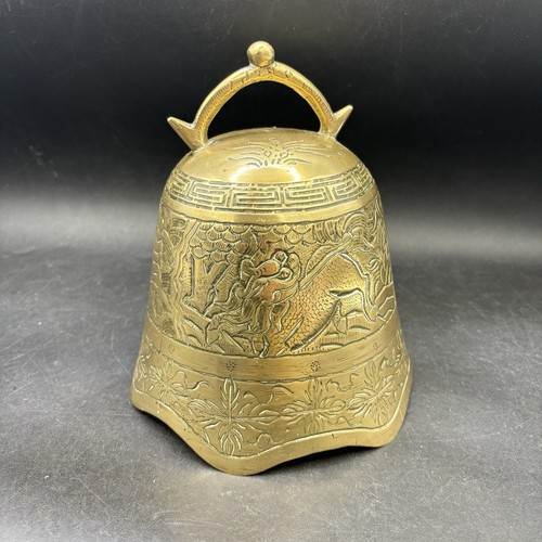 Temple gong bell engraved - temple,