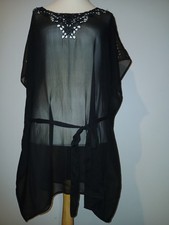F&F sheer black bikini beach