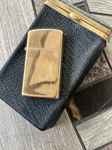 Vintage brass zippo lighter - zippo,