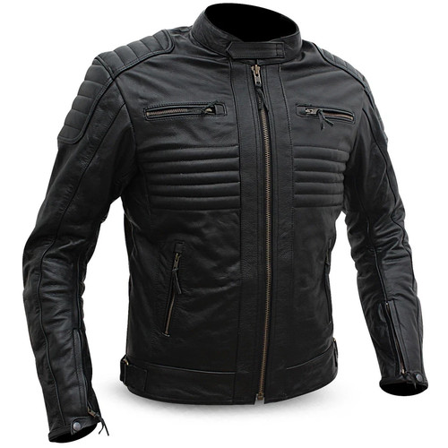 Men black leather - leather, motorcycle