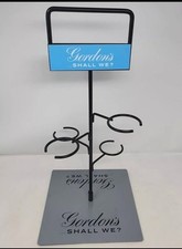 Gordon’s Gin Metal Tree Stand – Green – Holds 4 Glasses – Good Condition