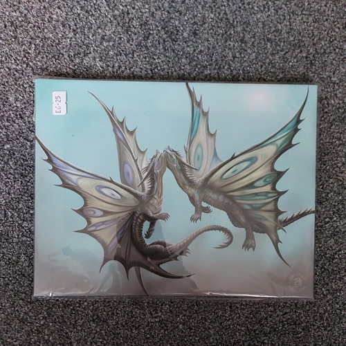 Canvas print two dragons - a4,
