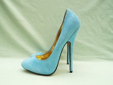 Light Blue Suede High Heel