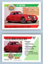1938 Alfa Romeo 8C2900 Le Mans #92 - Dream Cars 2nd Edition 1992 Panini Card