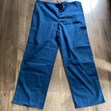 ADAR Unisex Drawstring Waist Scrub Trousers Blue Size Large NEW WITHOUT TAGS