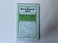 C1960s Barnett’s Rural District Map High Wycombe Amersham Chesham VGC