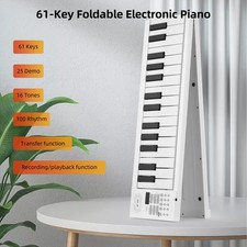 61-Key Multifunctional Foldable Electronic Piano Keyboard with LED Display n5e3