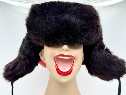 Vintage russian ushanka - russian, black