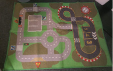 Rug Carpet Car Race Road Track Street Play Mat 38 x 50 in