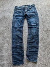 L34 W32 Men's Blue Diesel Jeans Shioner Straight Leg Denim Free Postage