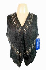 VTG Black Gold NWT 80s Beaded