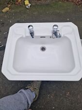 Large  White Sink Basin with Large Full Pedestal