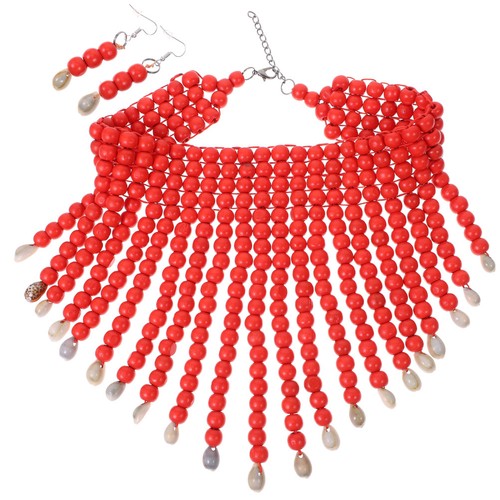 Set wooden beaded - beaded, shell