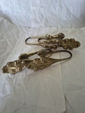 Set of 4 Vintage Brass Curtain