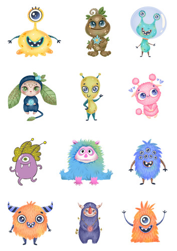 3pk monster kids - kids, vinyl