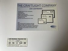 LED 8mm Thin Lightweight A2S Lightbox, Daylight High Def Light, 3 Stage Dimmer 