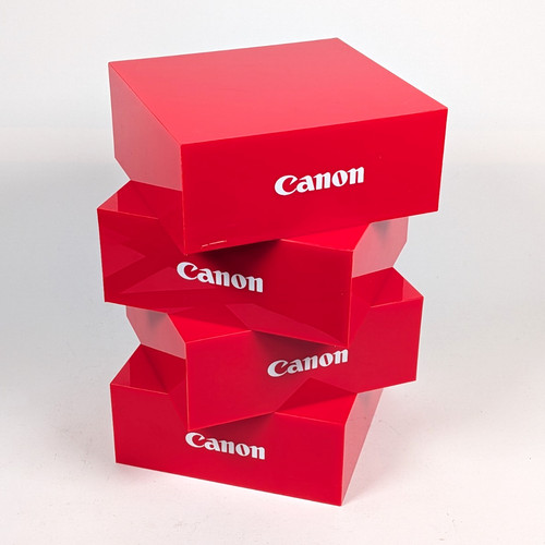 Canon red acrylic square - acrylic,