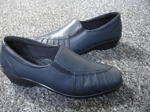 Ladies navy pavers leather - navy,
