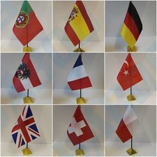 EUROPEAN Table Desk Top Flag -