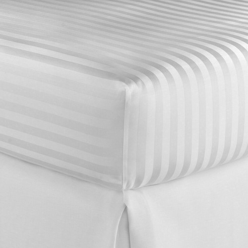 Stripe white fitted sheet - ,