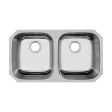 32 In. Undermount 50/50 Double