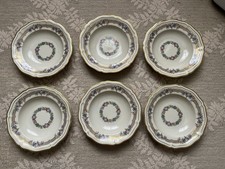 Vintage Rosenthal 1946-1949 Set Of Six Shallow / Soup Bowls / Plates Floral