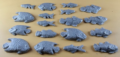 Edible 40mm fish set - x,