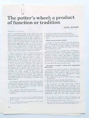 Article the potter - on, potter's