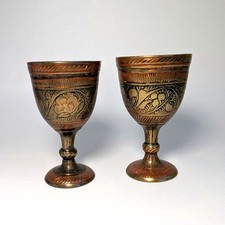 2 X Antique Brass Altar