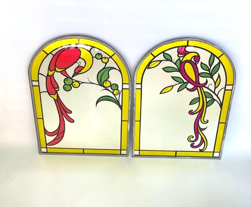 Pair stained glass - glass, mirrors